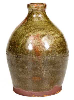 Green-Glazed New England Redware Jug