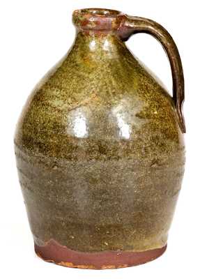 Green-Glazed New England Redware Jug