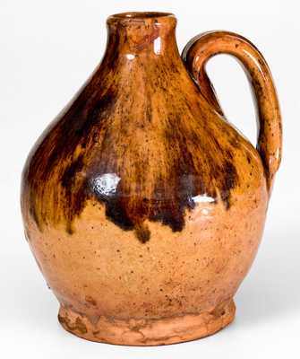 Fine Small-Sized Bristol County, Massachusetts Redware Jug