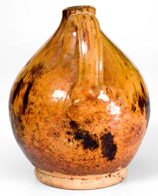 Exceptional Bristol County, MA Redware Jug