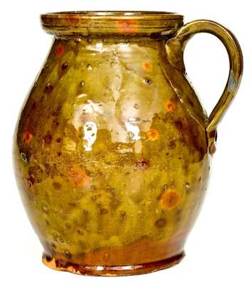 Glazed Redware Stew Pot, New England origin
