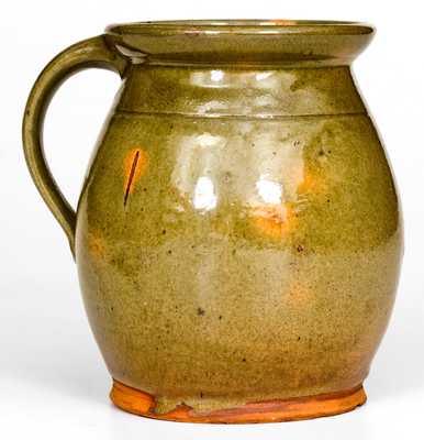 Glazed Redware Stew Pot, New England origin