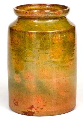 Glazed Redware Jar, New England or New York State