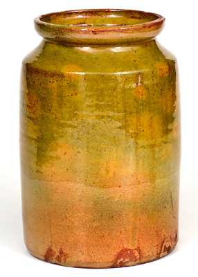 Glazed Redware Jar, New England or New York State