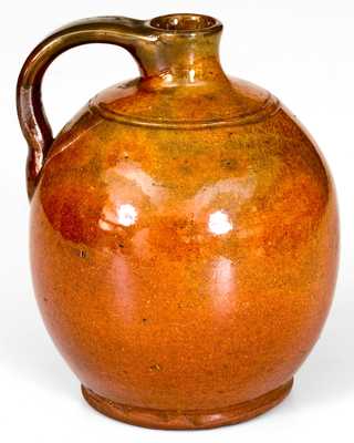 Small-Sized Glazed New England Redware Jug