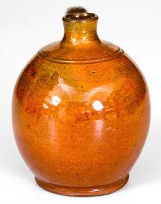 Small-Sized Glazed New England Redware Jug