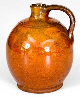 Small-Sized Glazed New England Redware Jug