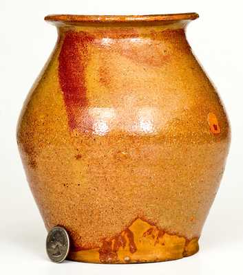 Outstanding New York State Redware Jar