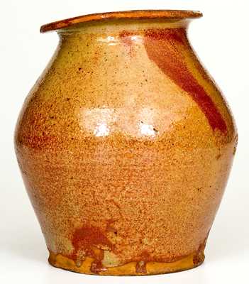 Outstanding New York State Redware Jar