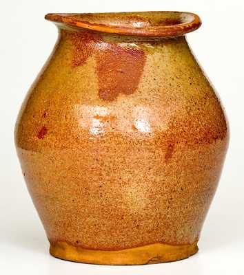 Outstanding New York State Redware Jar