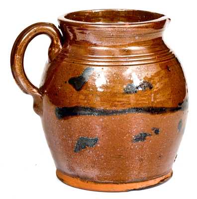 Glazed Redware Pitcher, probably PA origin, mid 19th century