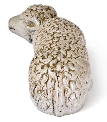 Very Rare Eberly Stoneware Lamb, Descended in Family of Potter Peter Herrmann, Baltimore