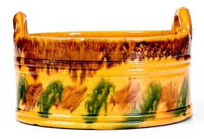 J. BELL (John Bell, Waynesboro, PA) Redware Butter Tub