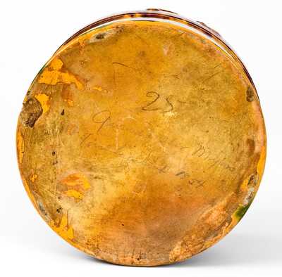 Exceptional J. BELL (Waynesboro, PA) Redware Butter Tub