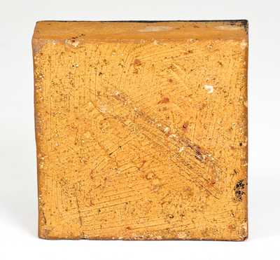 Rare Cold-Painted African-American Architectural Tile, BOSTON TERRA COTTA CO.