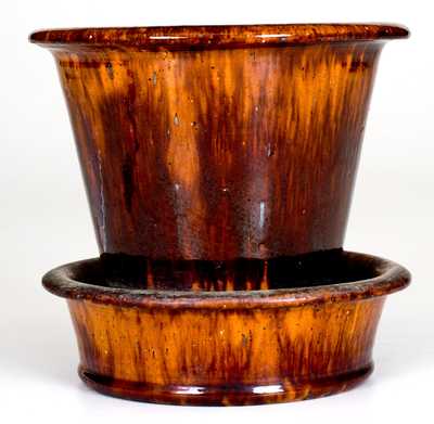 JOHN W BELL / Waynesboro, Pa. Redware Flowerpot