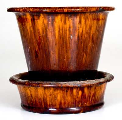 JOHN W BELL / Waynesboro, Pa. Redware Flowerpot