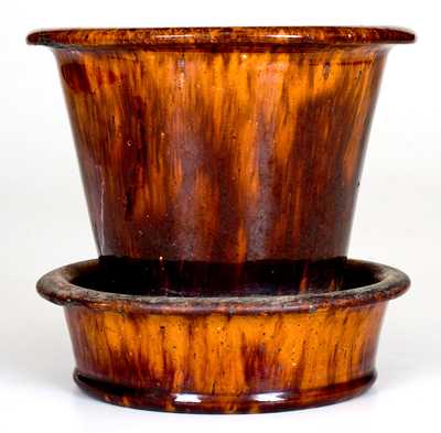 JOHN W BELL / Waynesboro, Pa. Redware Flowerpot