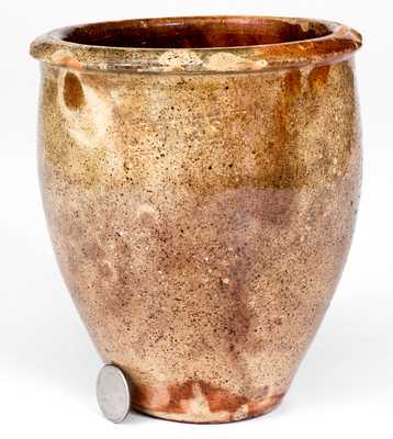 S. BELL & SON / STRASBURG, VA Shenandoah Valley Glazed Redware Jar