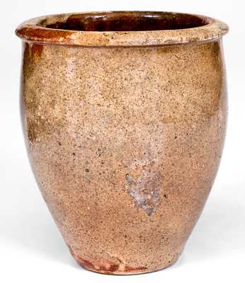 S. BELL & SON / STRASBURG, VA Shenandoah Valley Glazed Redware Jar
