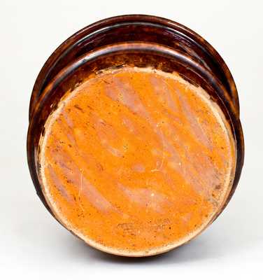 Large-Sized JOHN BELL / WAYNESBORO Redware Flowerpot