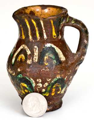 Rare Alamance County, NC Small-Sized Redware Pitcher