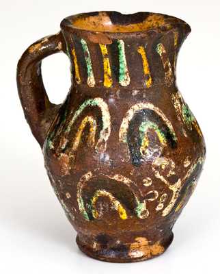 Rare Alamance County, NC Small-Sized Redware Pitcher