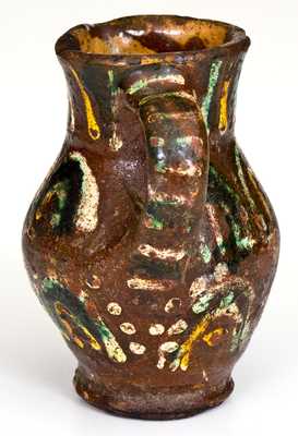 Rare Alamance County, NC Small-Sized Redware Pitcher