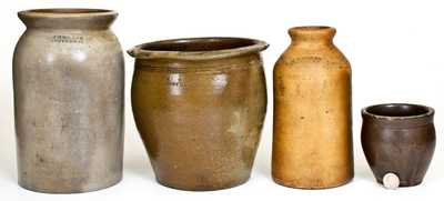 Group of Four H.H. ZIGLER / NEWVILLE, PA Stoneware Jars
