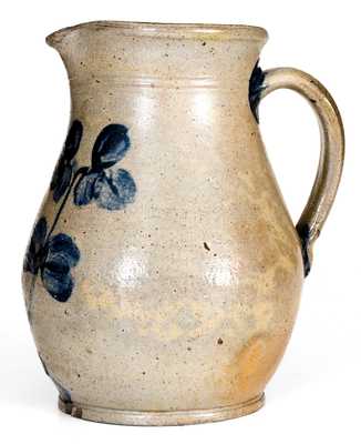 Half-Gallon Baltimore, Maryland Stoneware Pitcher w/ Floral Decoration
