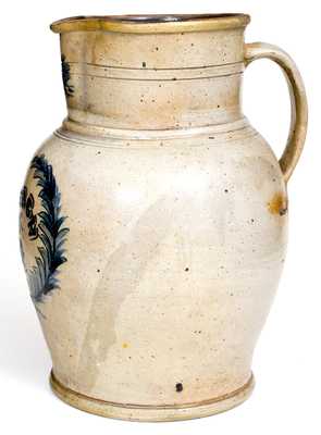 Outstanding 4 Gal. Stoneware Pitcher Inscribed "MARCH / 1859," probably NJ