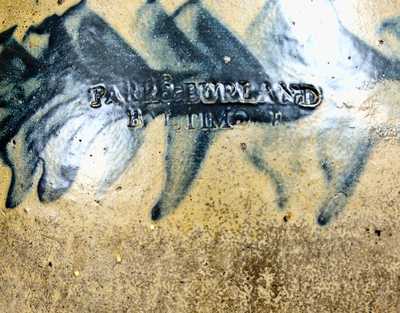 Extremely Rare PARR & BURLAND / BALTIMORE Stoneware Jar, 1815-1821