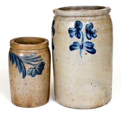Lot of Two: 1/2 Gal. and 2 Gal. Baltimore Stoneware Jars
