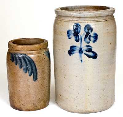 Lot of Two: 1/2 Gal. and 2 Gal. Baltimore Stoneware Jars