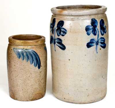 Lot of Two: 1/2 Gal. and 2 Gal. Baltimore Stoneware Jars