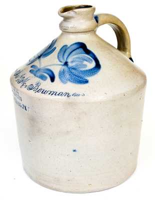 Rare and Important J. W. COWDEN / HARRISBURG, PA Syrup Jug w/ Muncy, PA Inscription