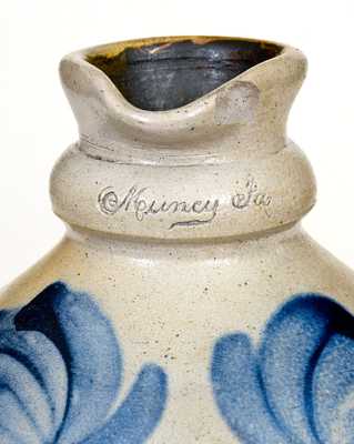 Rare and Important J. W. COWDEN / HARRISBURG, PA Syrup Jug w/ Muncy, PA Inscription