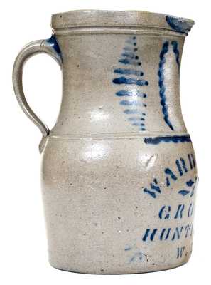 Outstanding WARD & CO. / GROCERS / HUNTINGTON, W. VA Stoneware Pitcher