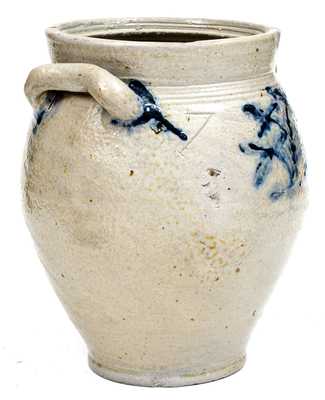 Outstanding att. Abraham Mead (Greenwich, CT) Stoneware Jar, 18th century