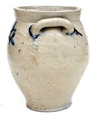 Outstanding att. Abraham Mead (Greenwich, CT) Stoneware Jar, 18th century