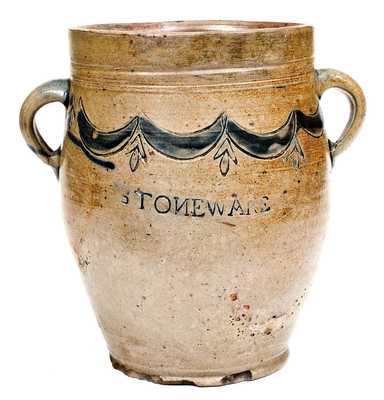 COMMERAWS / STONEWARE Vertical-Handled Stoneware Jar
