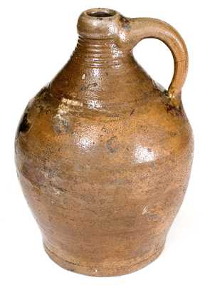 Rare S. AMBOY / N. JERSY Ovoid Stoneware Jug att. Warne & Letts, South Amboy, NJ