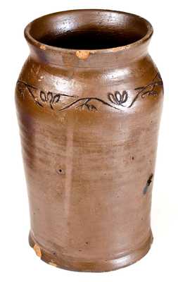 Fine Small Coggled Stoneware Jar att. Paul Cushman, Albany, NY