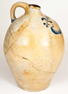 Rare C. CROLIUS / MANUFACTURER / MANHATTAN-WELLS / NEW-YORK Stoneware Jug