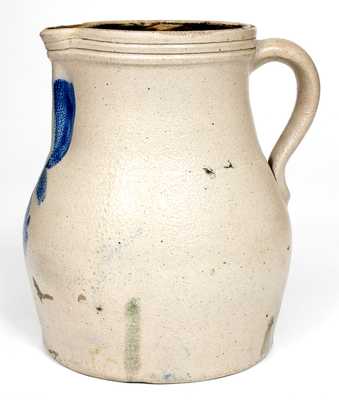 Rare 1 Gal. PENN YAN Stoneware Pitcher with Floral Decoration