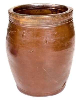 Rare Paul Cushman HALF A MILE WEST OF ALBANY GOAL Stoneware Jar