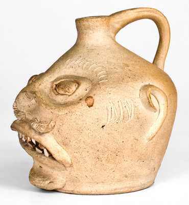 Fine Stoneware Face Jug, probably Guy Daugherty, Bethune, SC