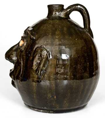 Fine Lanier Meaders (Cleveland, Georgia) Face Jug with Round Head