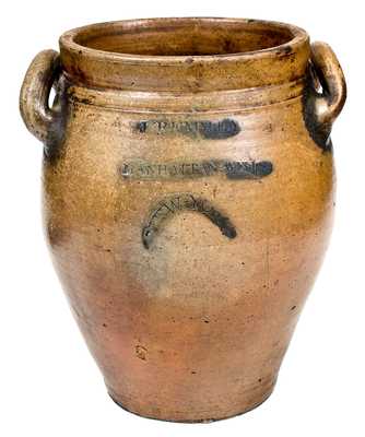 Rare J. REMMEY / MANHATTAN-WELLS / NEW-YORK Stoneware Jar w/ Incised Decoration