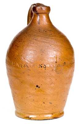 Rare PAUL CUSHMAN'S STONEWARE FACTORY 1811 Jug (Albany, NY)